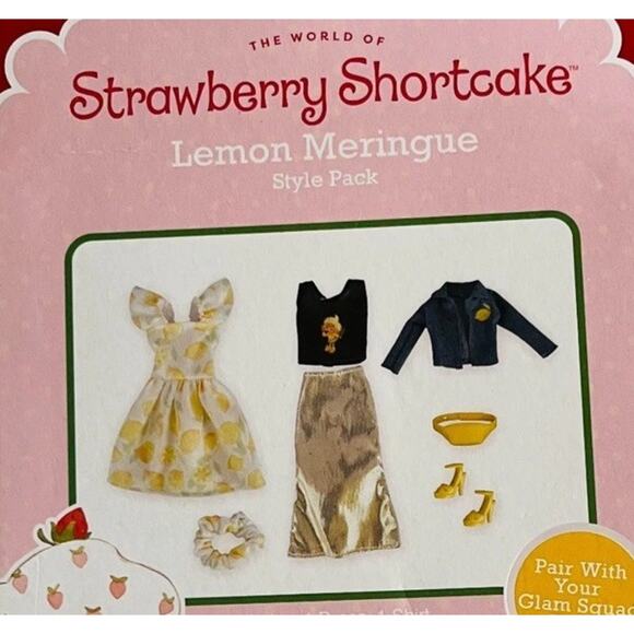 Strawberry Shortcake LEMON MERINGUE Clothing Outfits Unboxed & 2 Barbie Dolls - Picture 2 of 15
